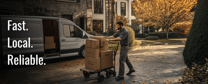 Fast Local reliable courier delivering boxes in Fort Worth