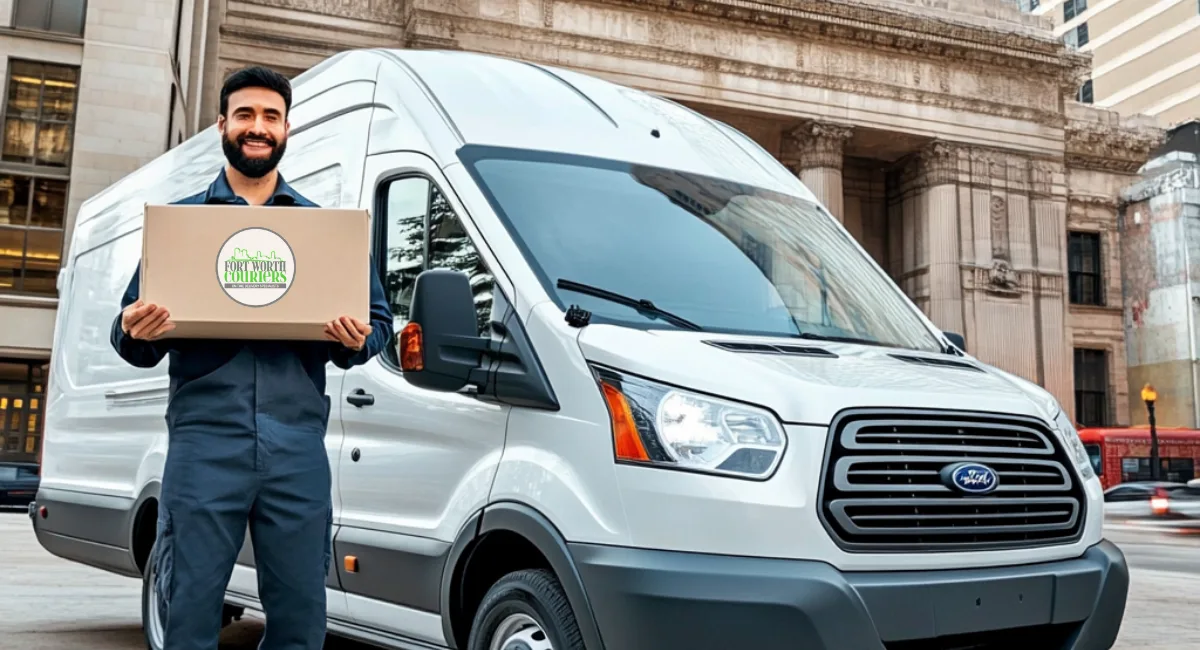 delivery driver with a box